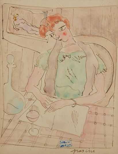 null Jules PASCIN (1885-1930)

Jeune femme au bordel

Aquarelle sur papier, signée...