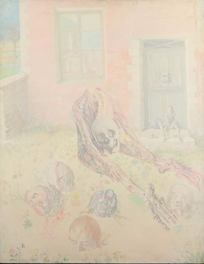 Miodrag DJURIC DADO (1933-2010) L'Haume viande, 1966
Huile sur toile
147 x 114 cm....