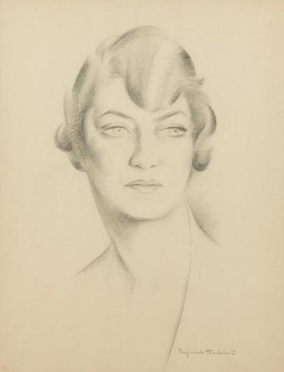 Raymonde HEUDEBERT (1905-1991) Raymonde HEUDEBERT (1905-1991)
Portrait de femme
Fusain...