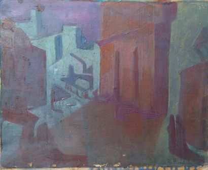 Raymonde HEUDEBERT (1905-1991) Raymonde HEUDEBERT (1905-1991)

Rue

Huile sur carton,...