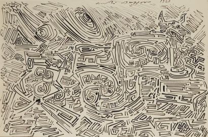 André MASSON (1896-1987) Le labirynthe, 1938

Encre de chine sur papier

Signée et...