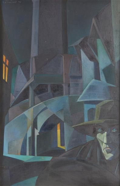 Georges de POGEDAIEFF (1897-1971) Théatre de nuit, 1925
Huile sur toile marouflée...