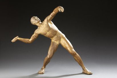 Lucien GIBERT (1904-1988) L'athlète

Bronze à patine dorée

H: 35 cm. - L: 42 cm....