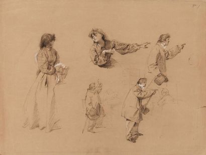 Mosè Bianchi (1840-1904) Etude de jeunes femmes

Fusain et rehauts de pastel sur...