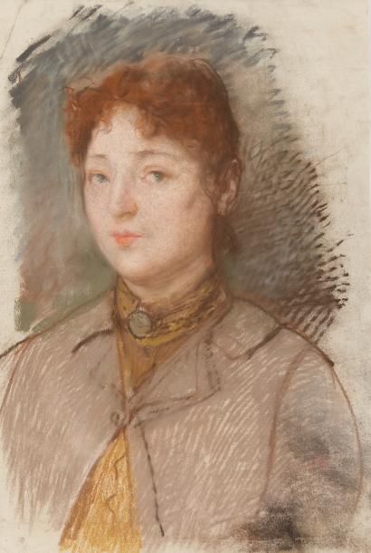 Mosè Bianchi (1840-1904) Jeune femme rousse

Pastel sur papier

Monogrammé en bas...