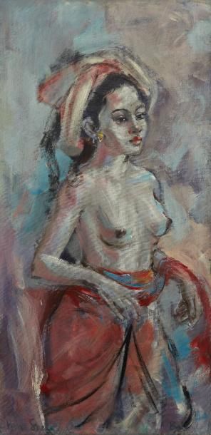 Han SNEL (1925-1998) Femme au turbant

Huile sur toile

Signée en bas à gauche 

120...