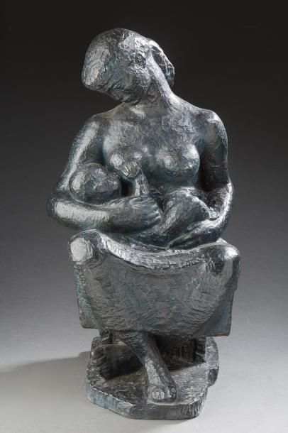 Lucien GIBERT (1904-1988) La maternité 

Bronze à patine brune

Signé, marqué du...