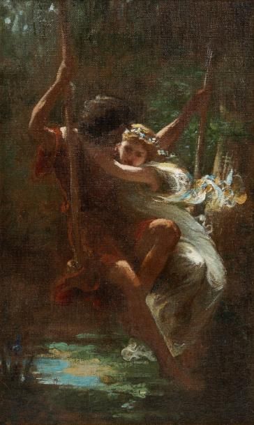 Pierre Auguste COT (1837-1883) La balancoire, Etude préparatoire

Huile sur toile

43...