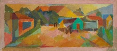 MACARIO VITALIS (1898-1990) Vue de village

Huile sur toile

18 x 41 cm. - 7 x 16...