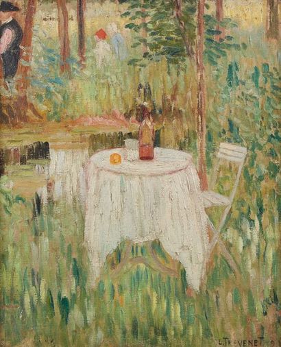 Louis THEVENET (1874-1930) Louis THEVENET (1874-1930)

Au jardin, 

Huile sur toile

Signée...