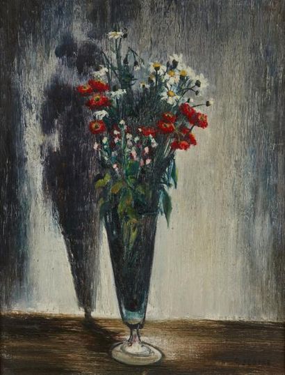 Gaston SEBIRE (1920-2001) Bouquet de fleurs, 

Huile sur toile, signée en bas à droite

65.5...