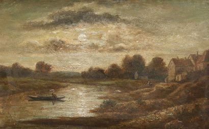 ATTRIBUÉ À CHARLES FRANÇOIS DAUBIGNY (1817-1878) Attribué à Charles François DAUBIGNY...