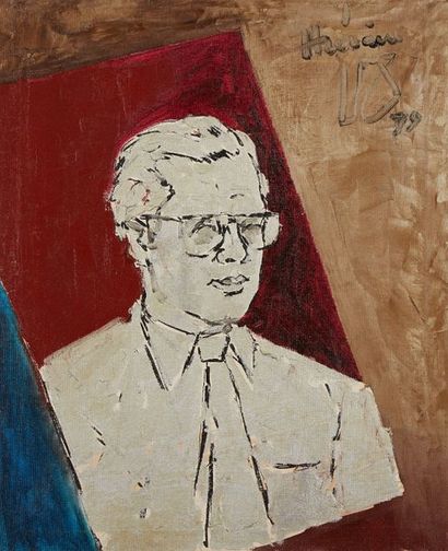 MAQBOOL FIDA HUSAIN (1915-2011) Maqbool Fida HUSAIN (1915-2011)

Buste d homme

Huile...