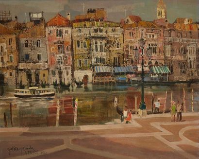 Makoto MASUDA (1905-1989) Venise, 1970

Huile sur toile, signée en bas à gauche

60...