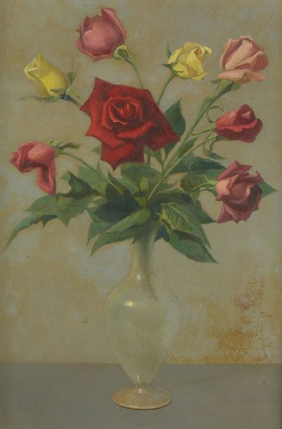 K. YUAMAGUCHI (XXème) Nature morte au bouquet de roses

Huile sur toile, signée et...