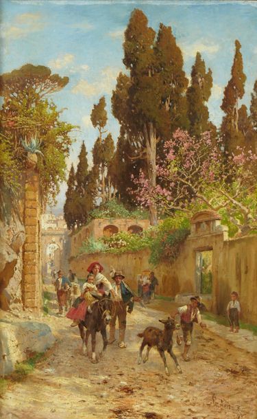 Franz Theodor AERNI (1853-1918) Roma

Huile sur toile, signée, située et datée 95...