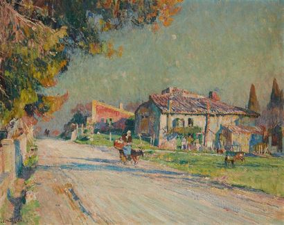 LOUIS MONTAGNE (1879-1960) Soleil d'automne aux environs d'Avignon
Huile sur toile,...