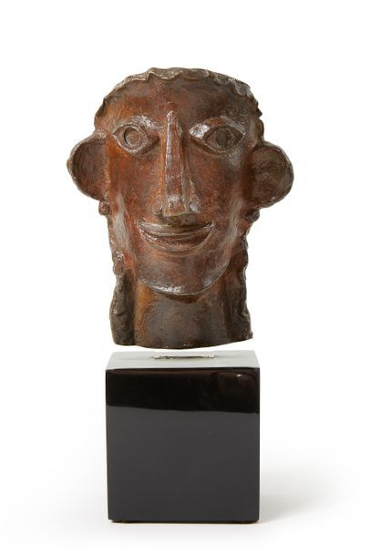 André DERAIN (1880-1954) Les grandes oreilles
Bronze à patine brune, inscription...