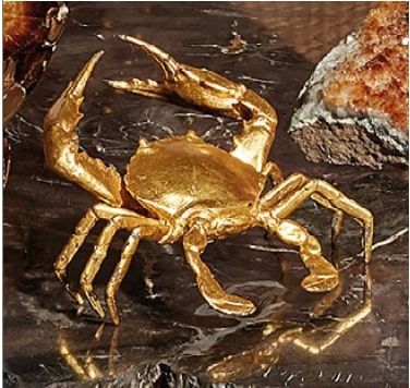 null Deux statuettes de crabe dorées à la feuille d'or.

Haut. 20 - Larg. 22 cm