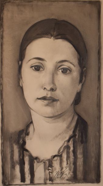 null Paul BÜRCK (1878-1947)

Portrait de femme

Lavis d'encre noire signé en bas...