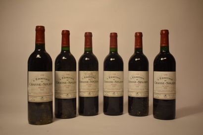 null 6 bouteilles L'Ermitage de Chasse-Spleen, Haut-Médoc, 1998. 