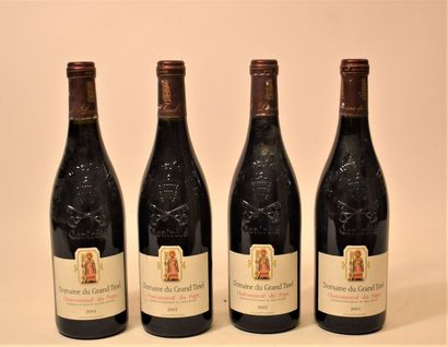 null 4 bouteilles Domaine du Grand Tinel, Chateauneuf-du-Pape, rouge, 2003. 