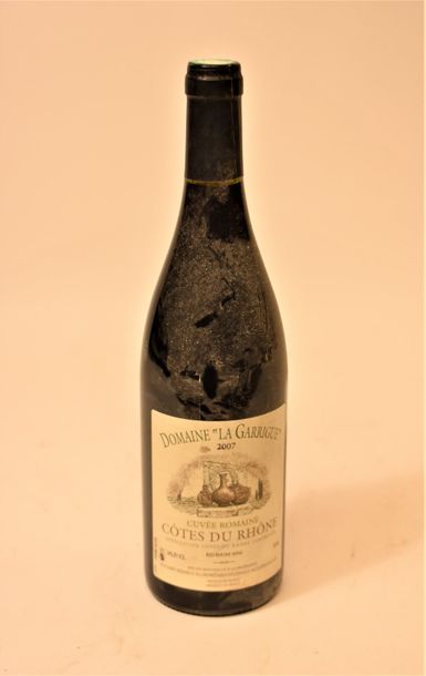 null 10 bouteilles Domaine La Garrigue, Côtes du Rhône Cuvée Romaine, rouge, 2007....
