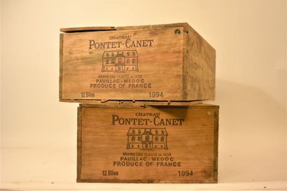 null 12 bouteilles Château Pontet-Canet, 5e Grand Cru classé, Pauillac, 1994.