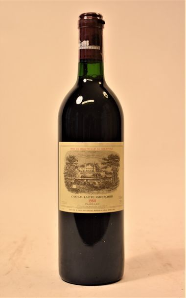 null 1 bouteille Château Lafite Rothschild, 1er Grand Cru classé, Pauillac, 1988...
