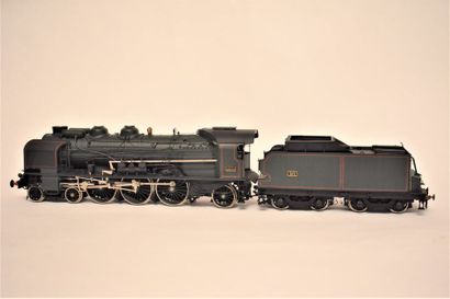 null RIVAROSSI « O » : locomotive 231 G PLM, verte, avec son tender 30-1 PLM, réf....