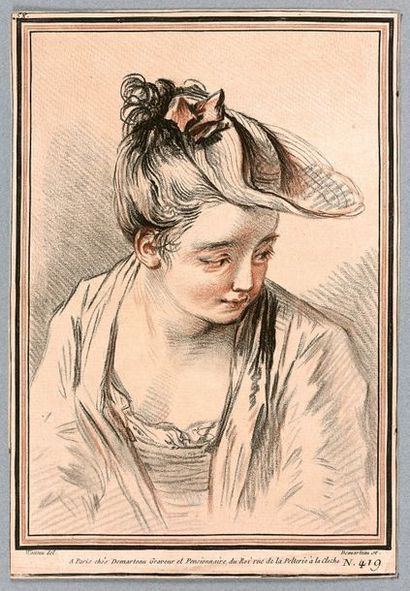 null Gilles DEMARTEAU l’aîné (Liège 1722-1776)

Buste de jeune femme de face, d’après...