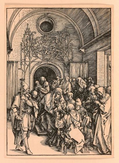 null Albrecht DÜRER (Nuremberg 1471-1528)

La Circoncision (La Vie de la Vierge)

Bois....