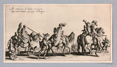  Jacques CALLOT (Nancy 1592-1635) 
Les Bohémiens, série appelée aussi La Marche des...