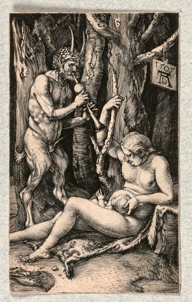 null Albrecht DÜRER (Nuremberg 1471-1528)

La Famille du Satyre, 1505

Burin. Bartsch...