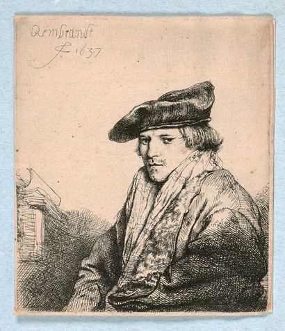 null Rembrandt VAN RIJN (Amsterdam 1606-1669)

Jeune homme assis, réfléchissant,...