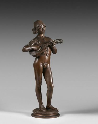 null Paul DUBOIS (1829-1905)

Le Chanteur florentin

Épreuve en bronze à patine brune,...