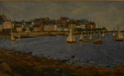 null PEINTURE : Douarnenez, signée en bas à droite Guilleman, datée 04 et titrée...