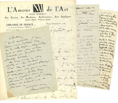 null BEAUX-ARTS. 7 L.A.S.

 Jean Béraud, Waldemar George, Henri Héraut (intéressante...