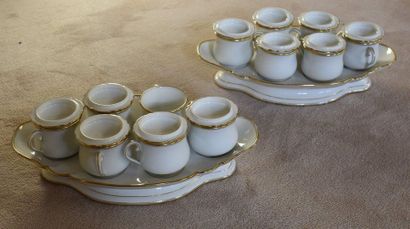 Pair of CREAM SERVICES and Porcelain Displays...