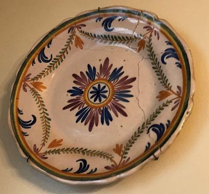 null SEVEN decorative plates in earthenware or porcelain including Bayard plate,...