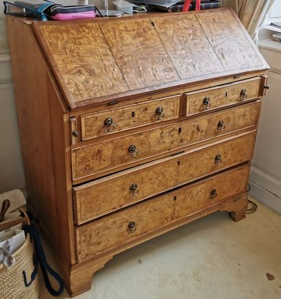  Veneer Sloping Office Desk. English style. 
 
LOT DELIVERED TO GAURIAT FURNITURE...