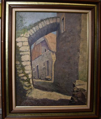 René VERLEYE (1894-1973): The Lane. Canvas...