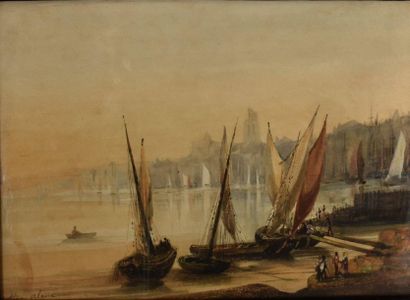 Aline ALAUX (1813-1856) : The Port of Bordeaux....