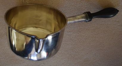 LARGE silver slurry CASSEROLE with VP cipher....