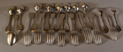 SILVER LOT, fillet model: 7 large forks -...
