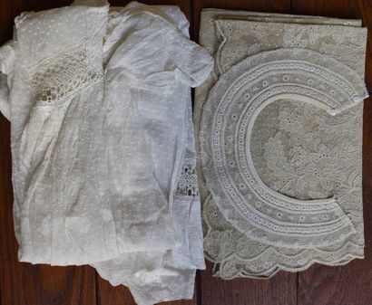 LACE: Christening dress, collar, miscellaneous....
