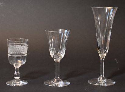  SAINT LOUIS : SERVICE PARTY OF GLASSES with...