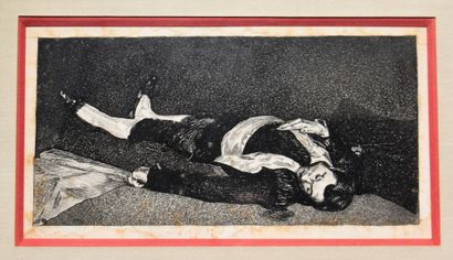 Edouard MANET: The dead bullfighter. Aquatint...