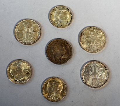 SEVEN MONEY CURRENCIES in silver, mainly...