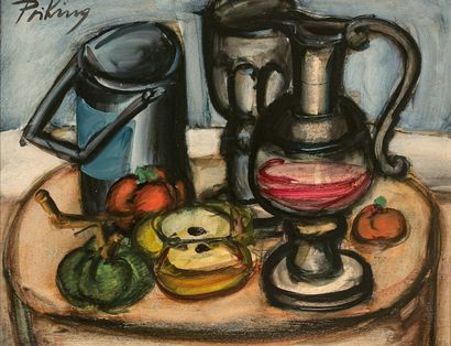 null Franz PRIKING (1929-1979)

Still life with a carafe

Oil on paper, signed upper...